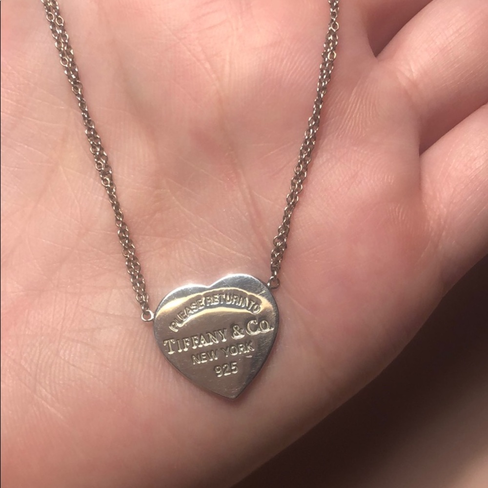 Tiffany & co silver double strand necklace